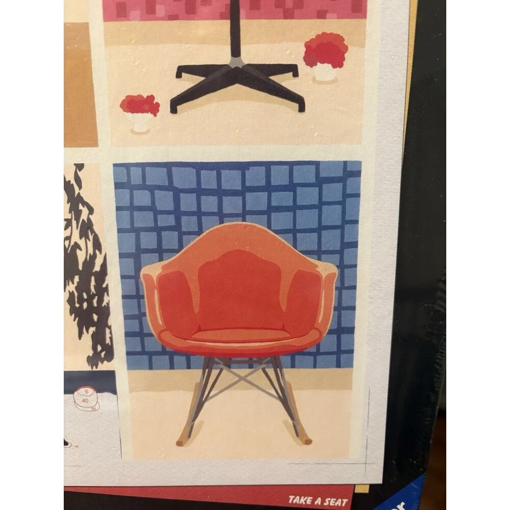 Ravensburger Eames Take a Seat CreArt Paint by Number Kit Mid Century Chairs New